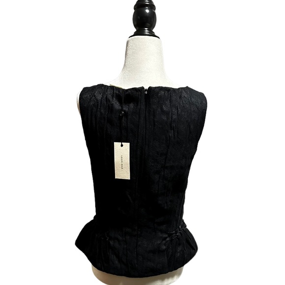 NWT Leon Max | Black Metallic Sleeveless Top - M - Picture 4 of 10